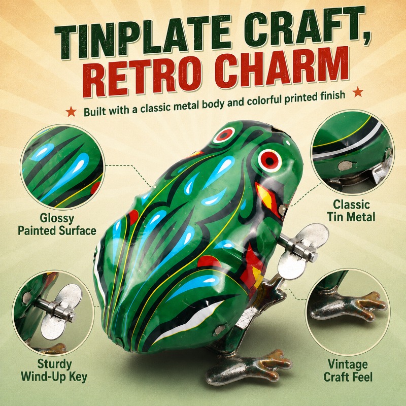 Grenouille en métal à ressort  - Vintage Collectibles Toys avis et prix