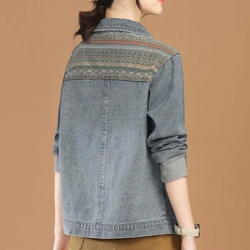 Veste en jean patchwork pour f - Vintage Collectible Clothing avis et prix