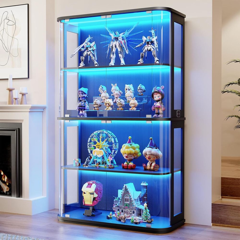 Grande vitrine arrondie avec p - Collectible & Vintage Dolls For Christmas avis et prix