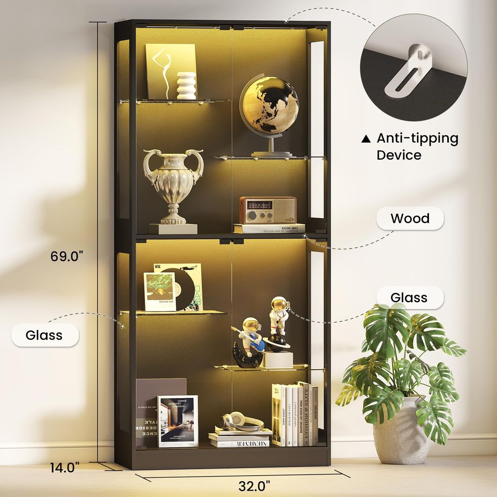 Vitrine avec portes en verre 6 - Collectible & Vintage Dolls For Christmas avis et prix